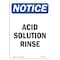 Signmission Safety Sign, OSHA Notice, 10" Height, Rigid Plastic, Acid Solution Rinse Sign, Portrait OS-NS-P-710-V-10044 - alternate 1
